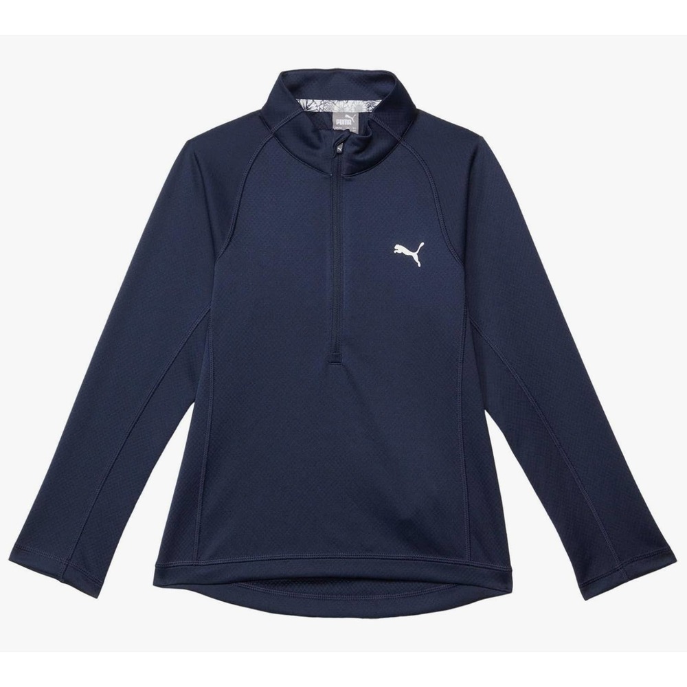 Puma Girls Small Blue Drycell Quarter Zip Golf Top NWT - Picture 2 of 12